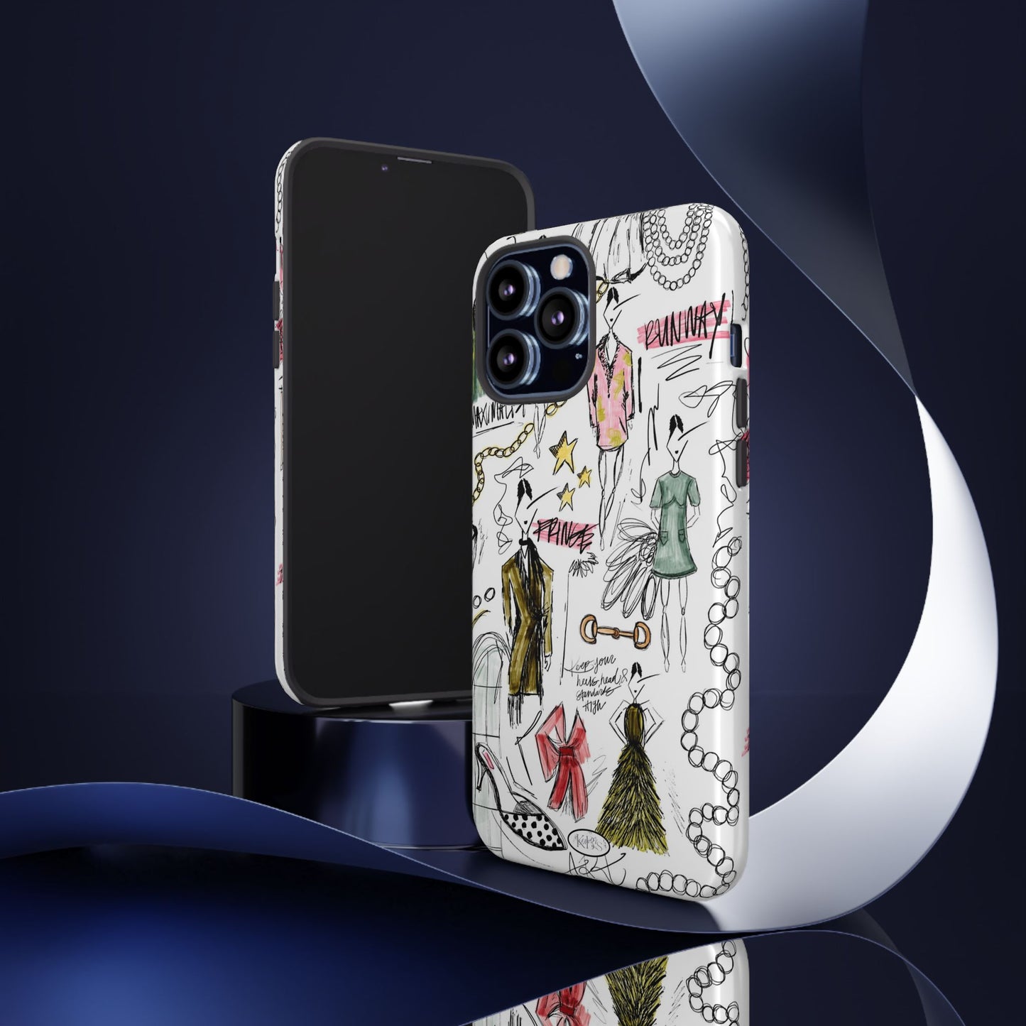 Fashion Sketch Tough Case for iPhone - Multi