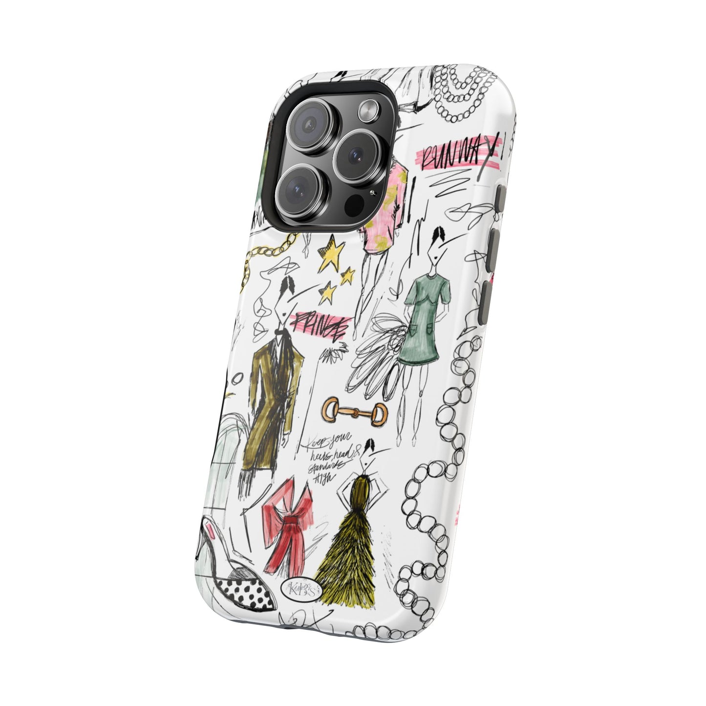 Fashion Sketch Mag Safe Case for iPhone - Multi
