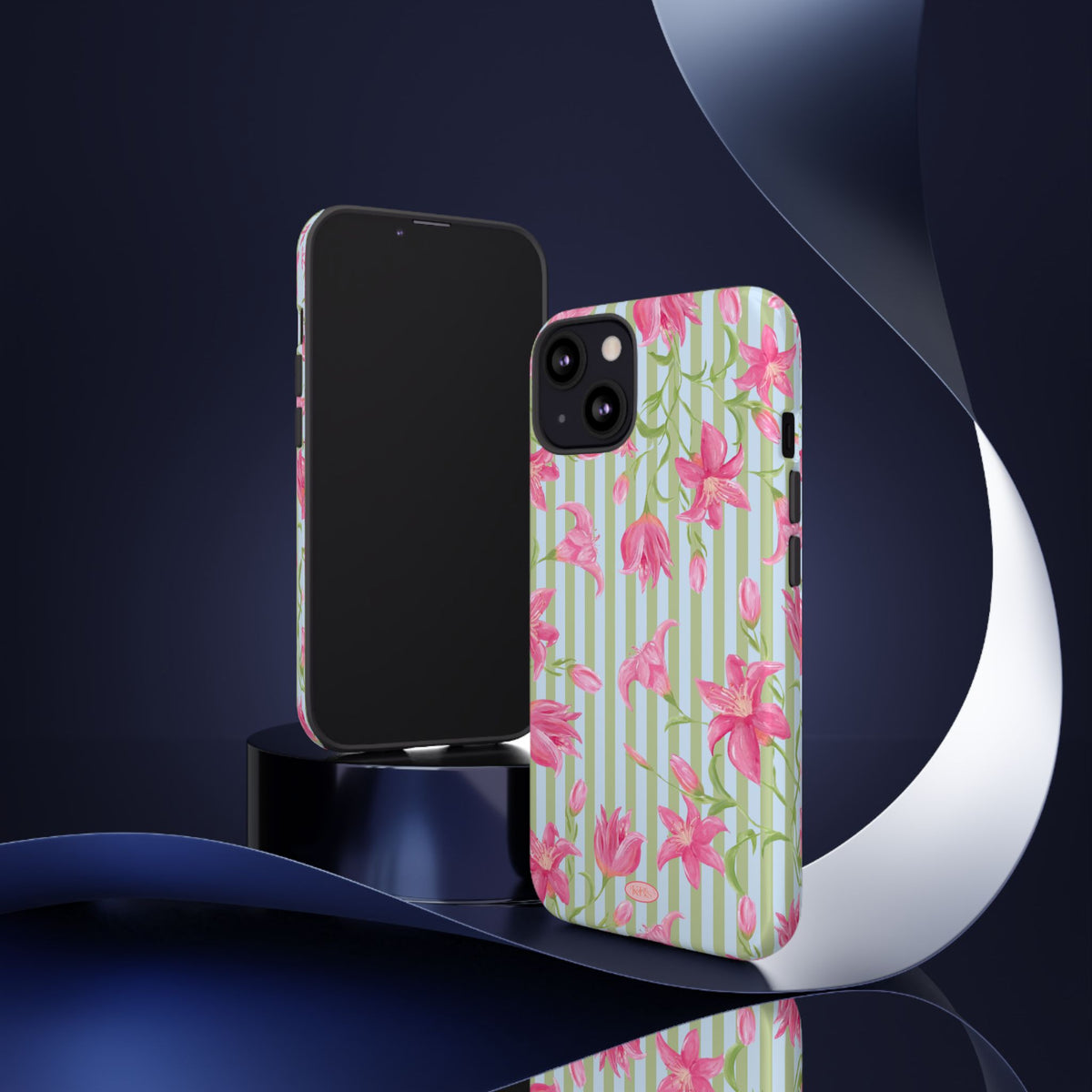 Azalea Stripe Tough Case for iPhone - Blue & Green