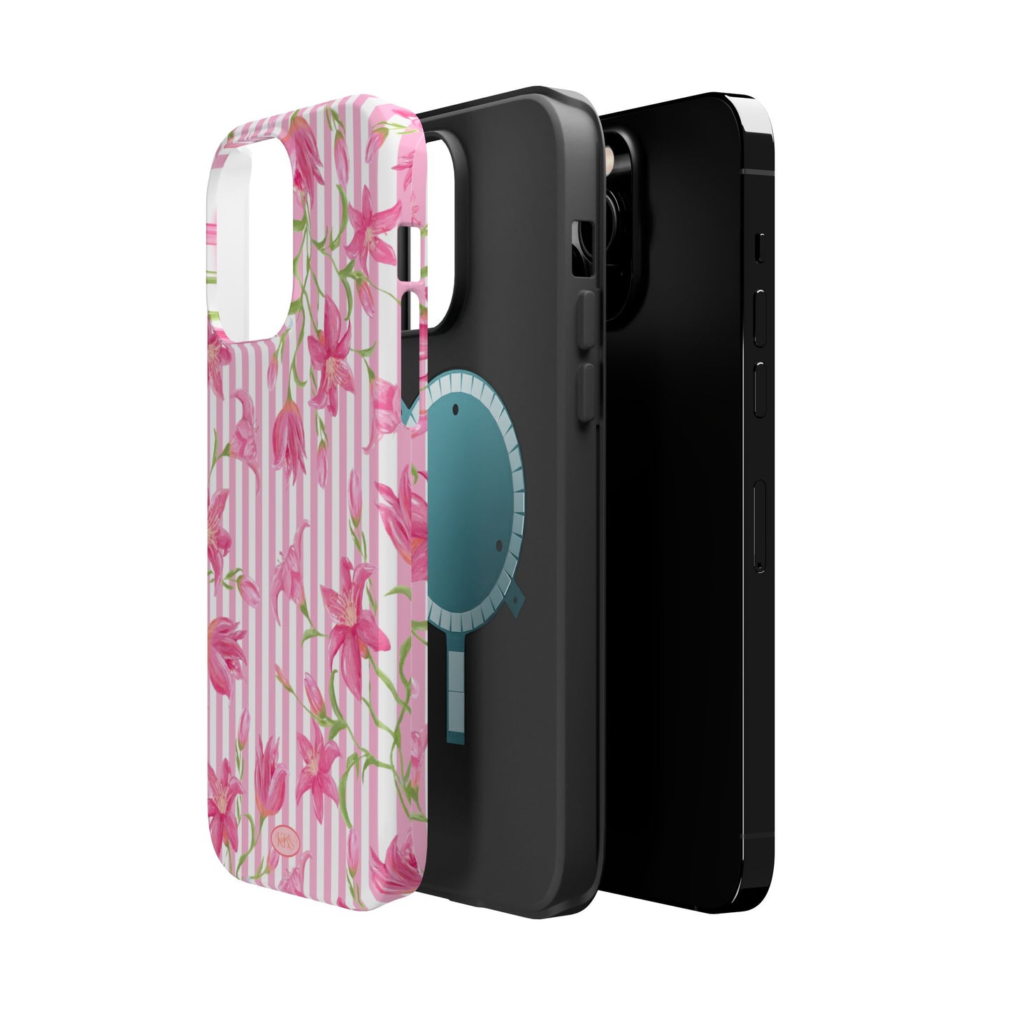 Azalea Stripe Mag Safe Case for iPhone - Pink