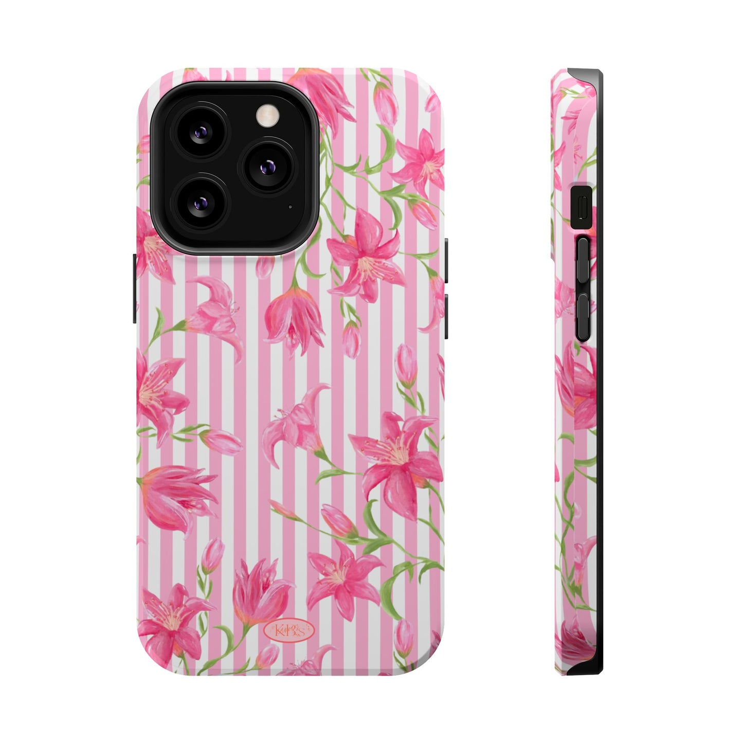 Azalea Stripe Mag Safe Case for iPhone - Pink