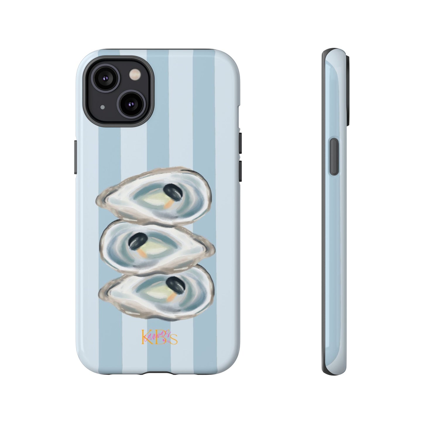 Striped Oyster Tough Case - Blue
