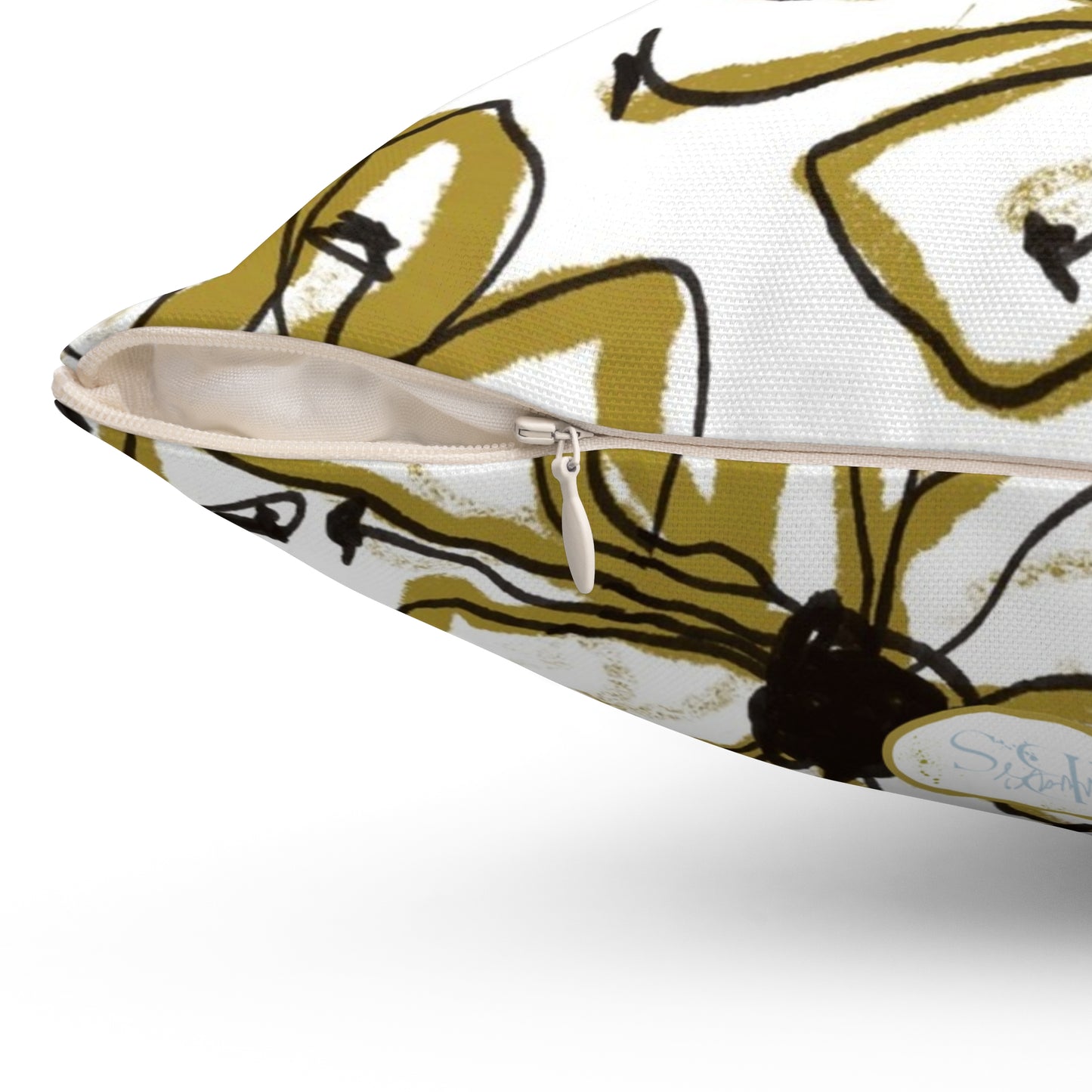 Floral Sketch Throw Pillow