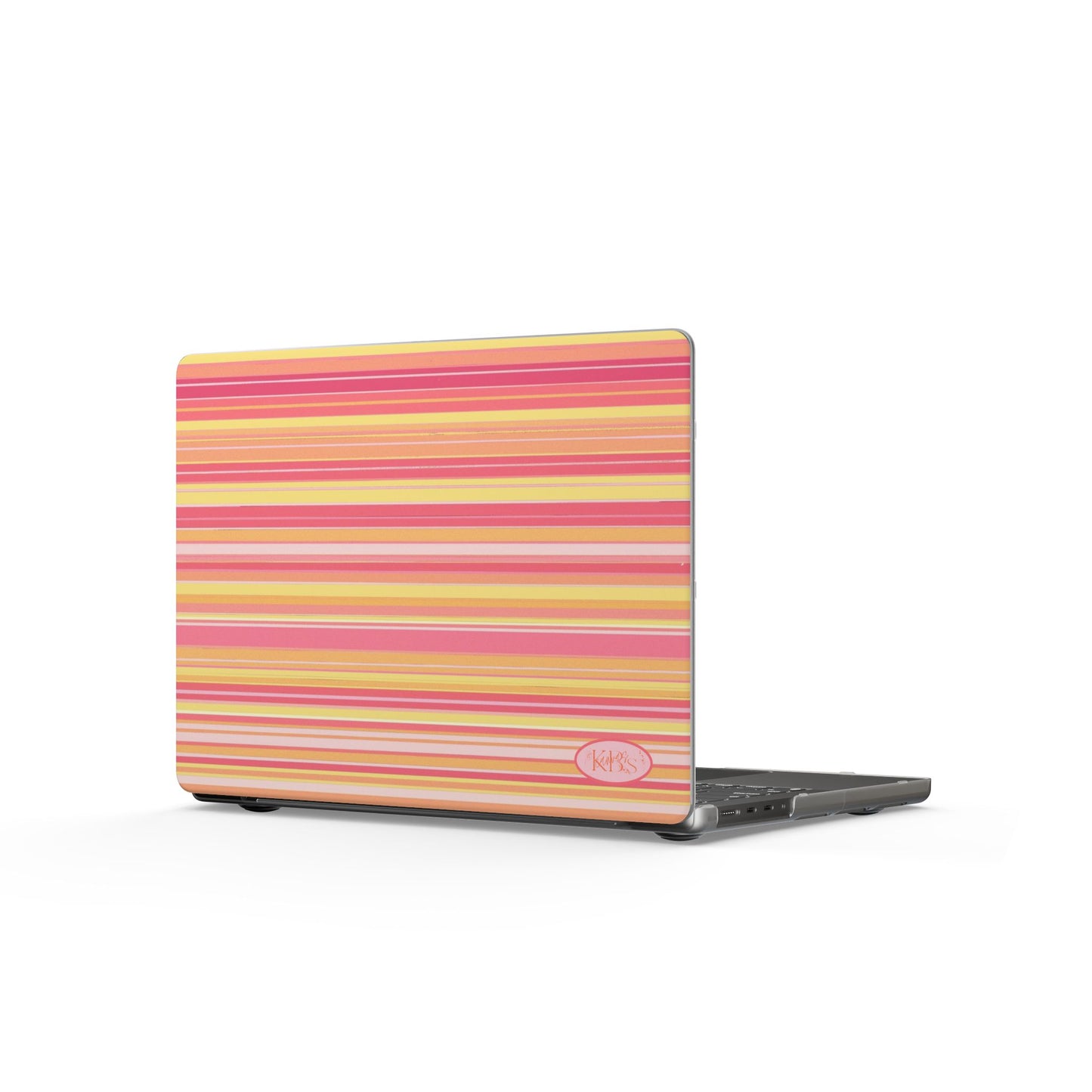 Pink Lemonade Stripe MacBook Case