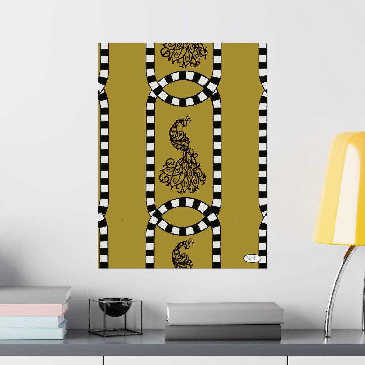 Feathered Stripe Wall Print