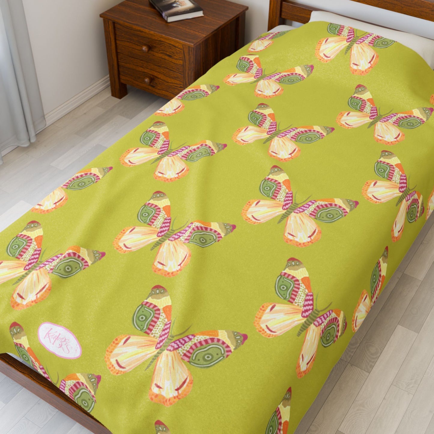 Flutter Pattern Velveteen Blanket