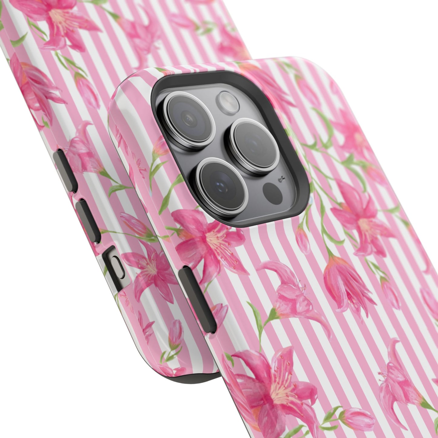 Azalea Stripe Mag Safe Case for iPhone - Pink
