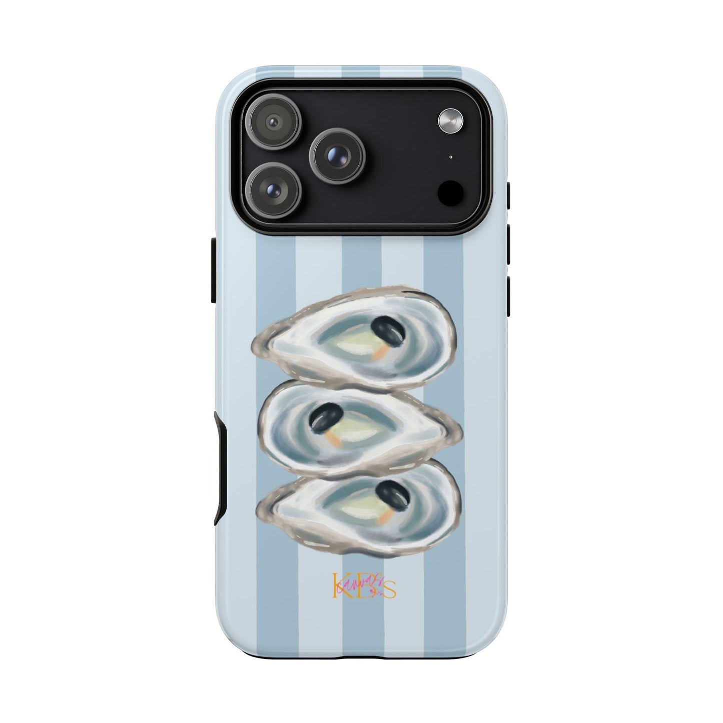Striped Oyster Tough Case - Blue