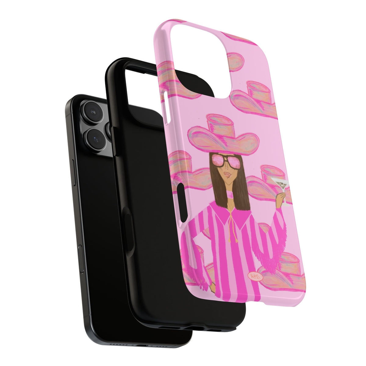 Cocktail Cowgirl Tough Case for iPhone - Pink