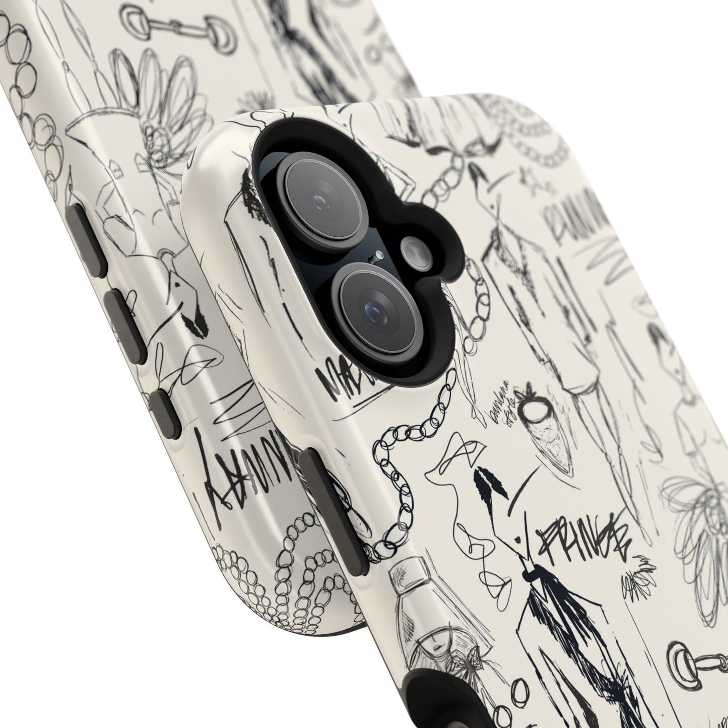 Fashion Sketch Mag Safe Case for iPhone - Black