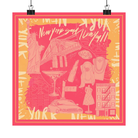 NY Said I Love You Scarf Photo Print