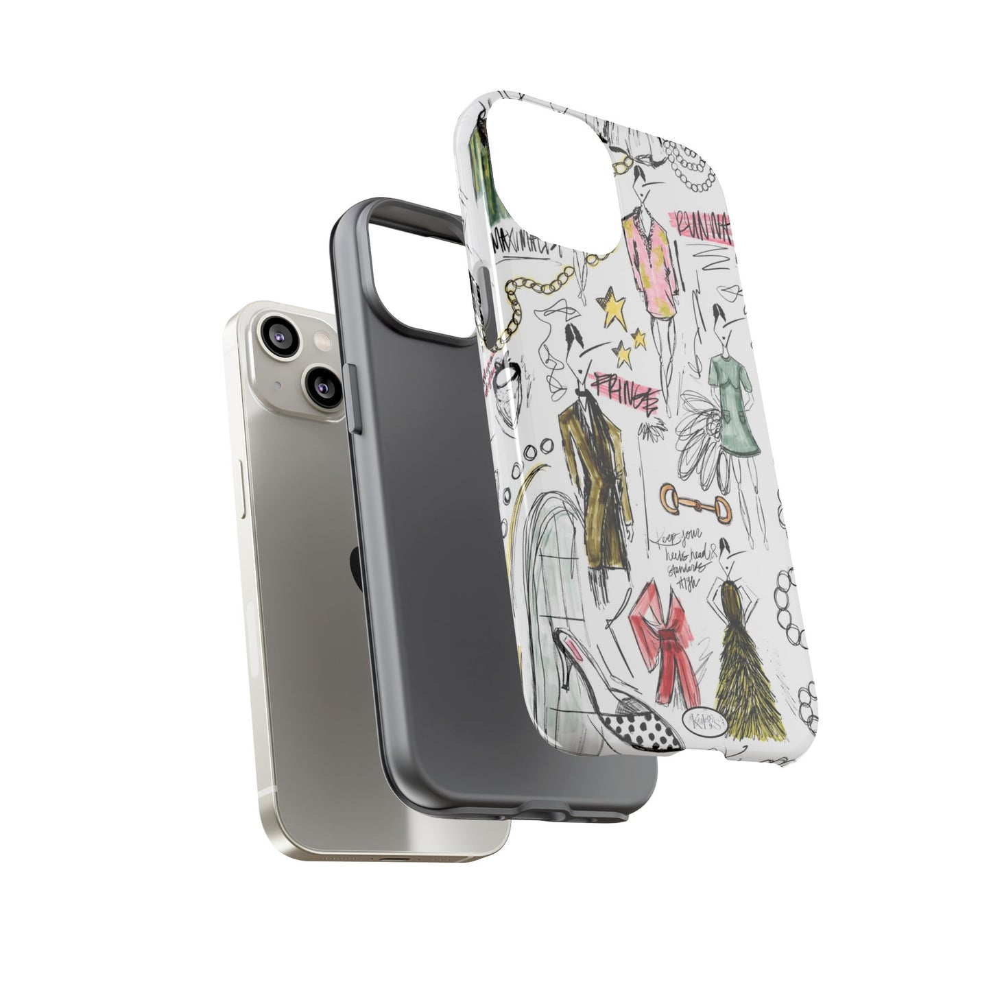 Fashion Sketch Tough Case for iPhone - Multi