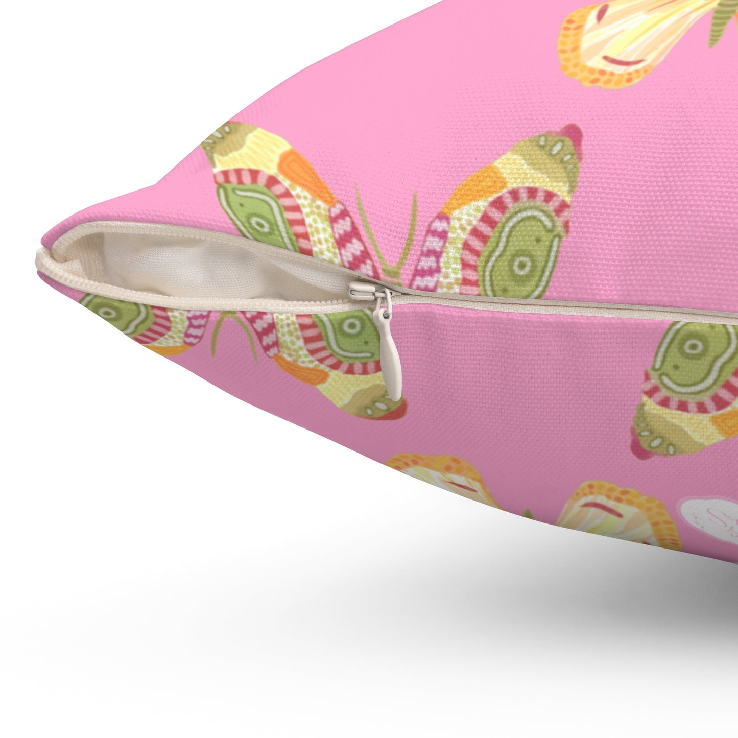 Flutter Pattern Throw Pillow - Pink