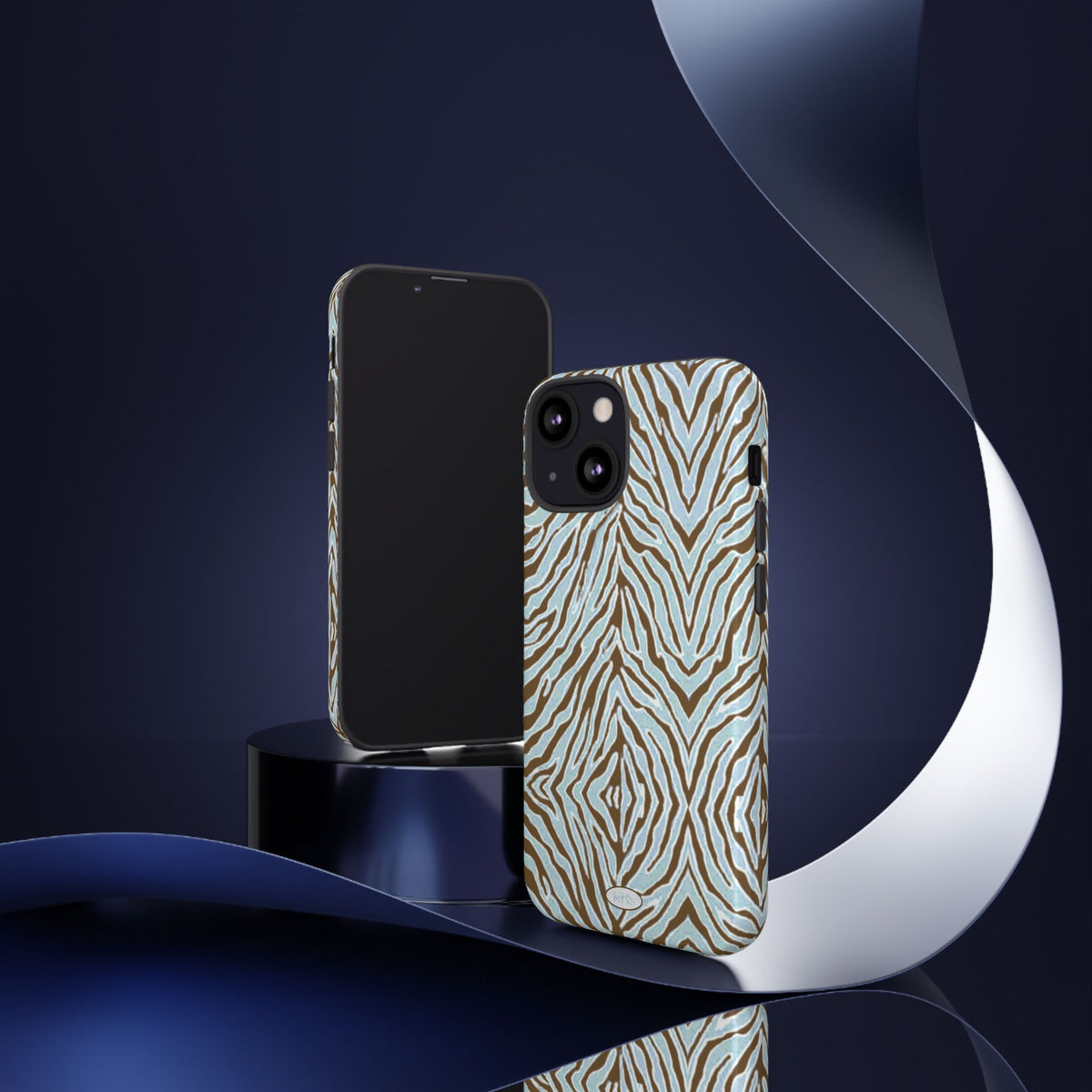 Zebra Bleu Tough Case for iPhone