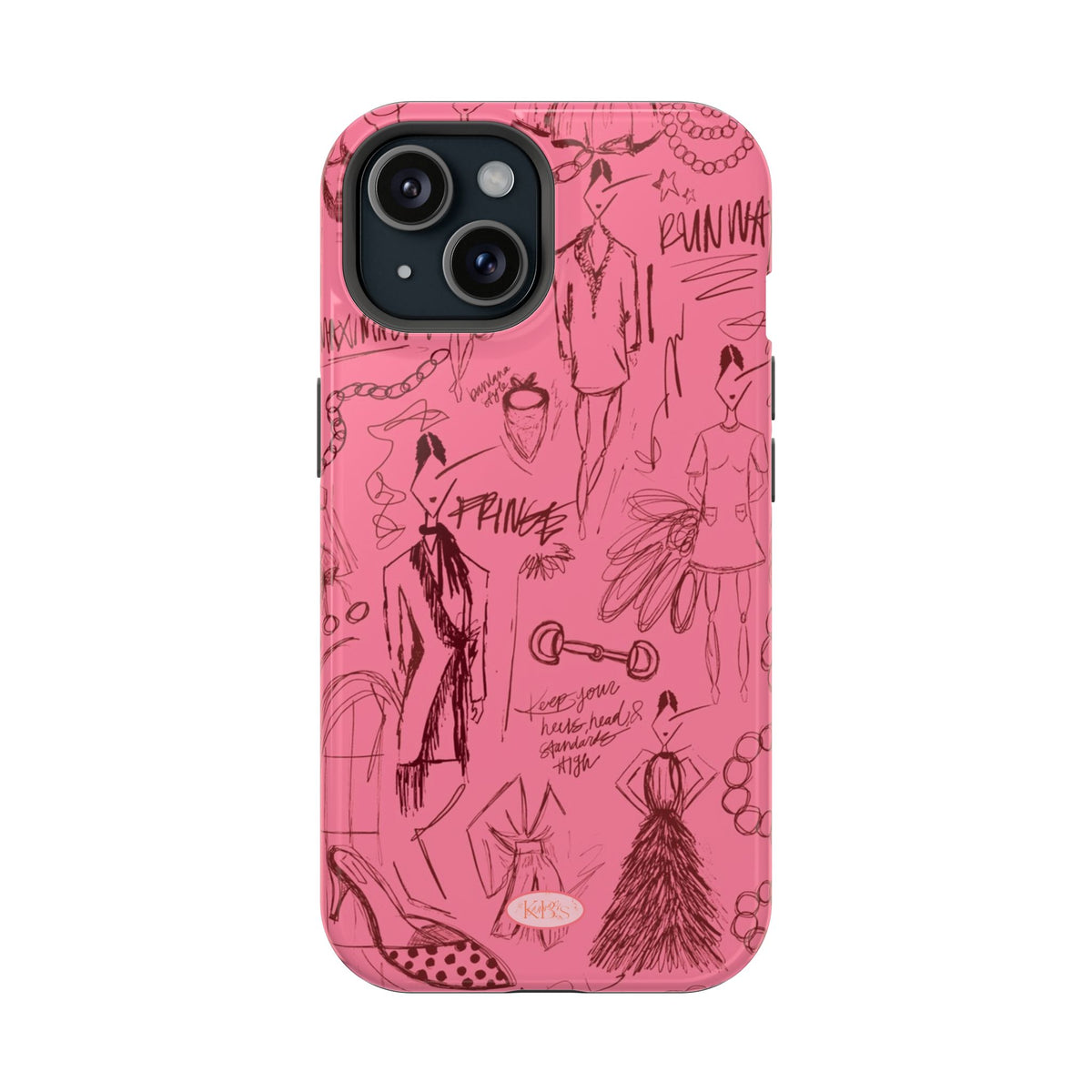 Fashion Sketch Mag Safe Case for iPhone - Maroon