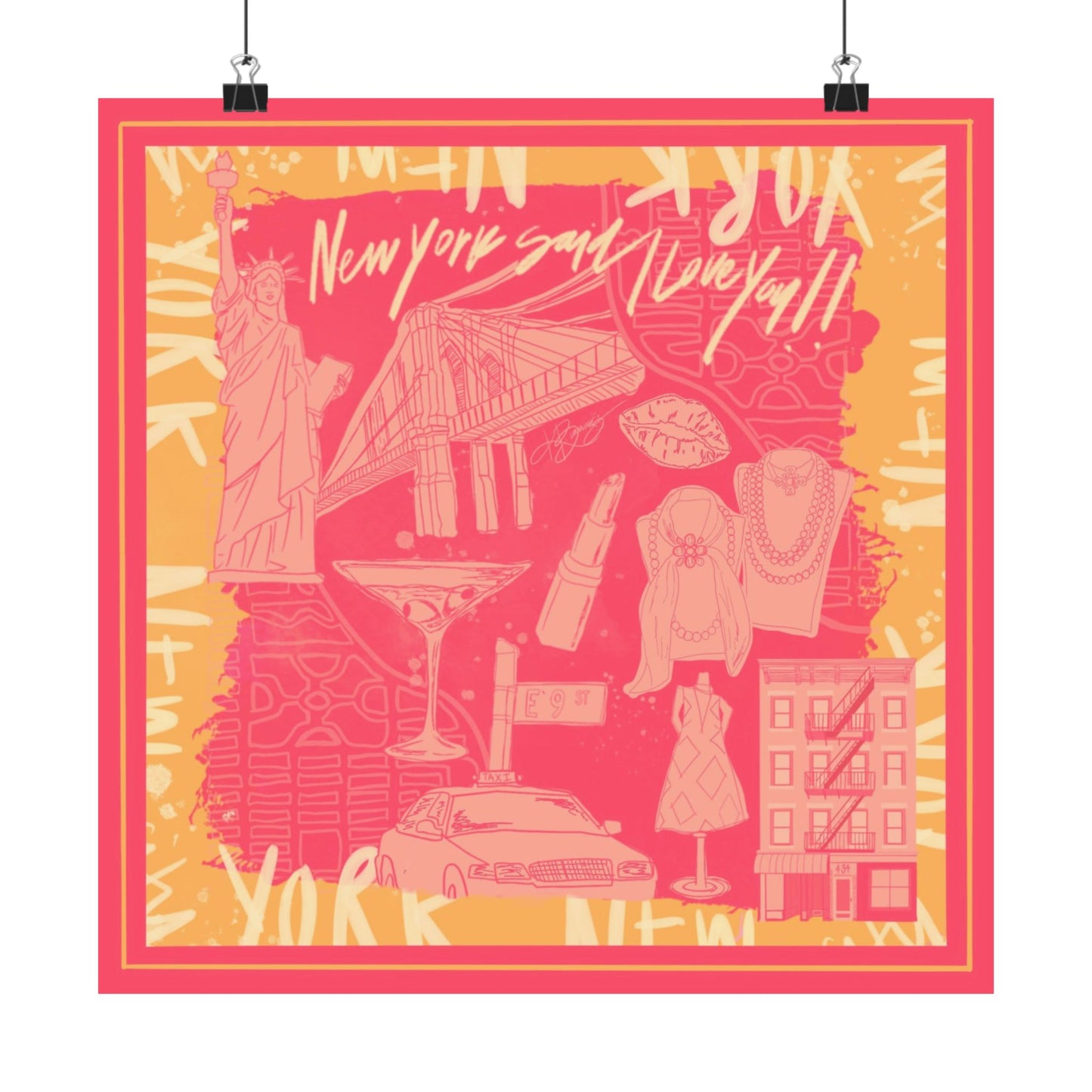 NY Said I Love You Scarf Photo Print