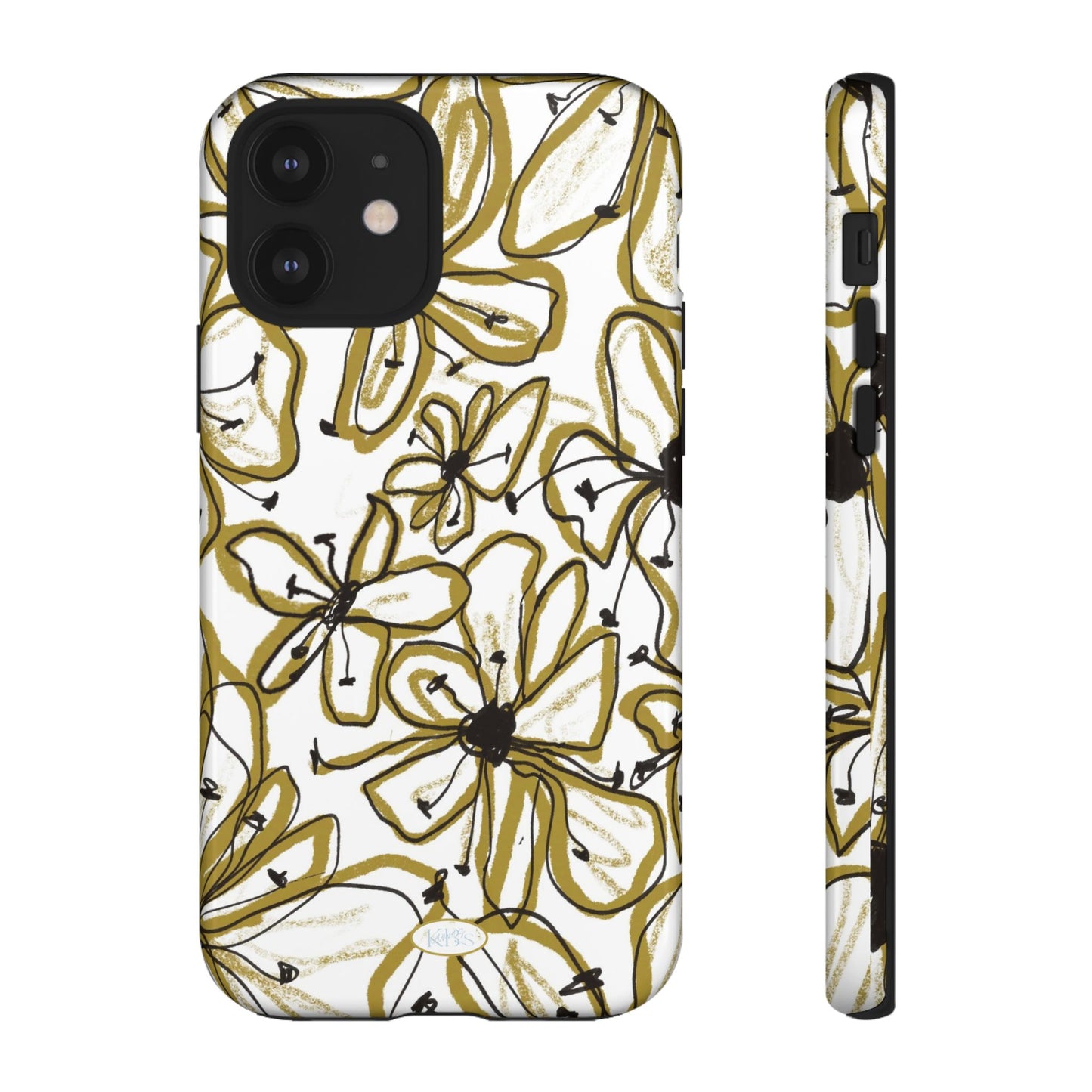 Floral Sketch Tough Case for iPhone