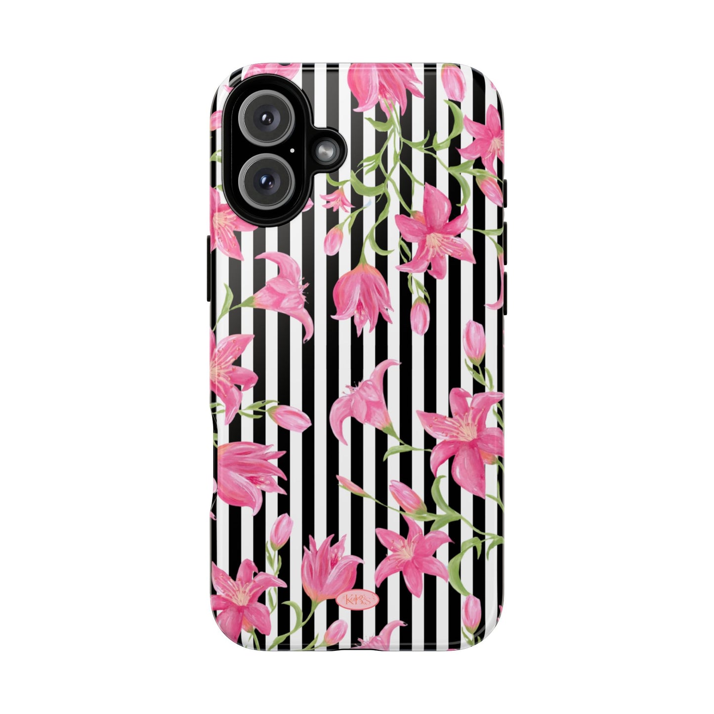 Azalea Stripe Tough Case for iPhone - Black