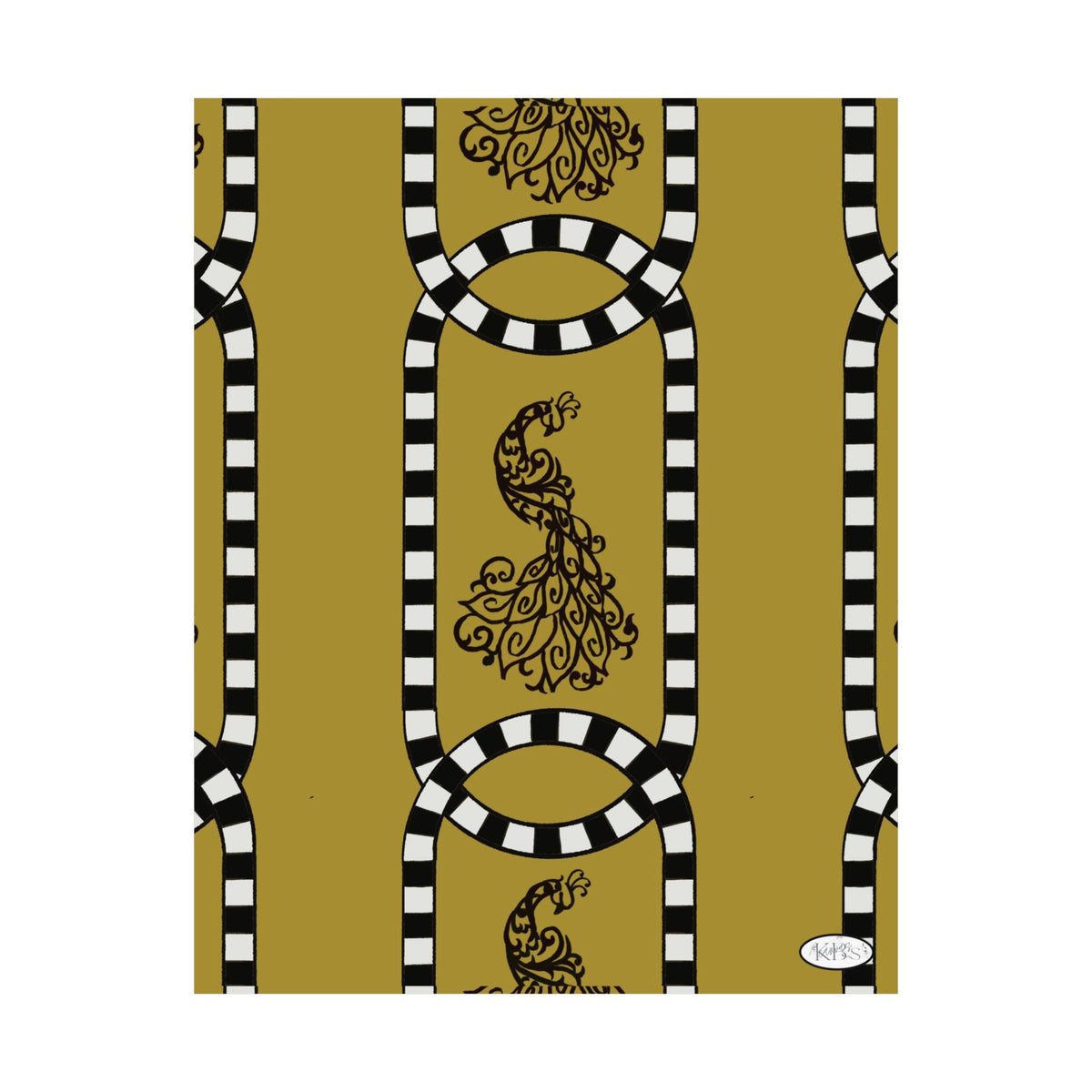 Feathered Stripe Wall Print