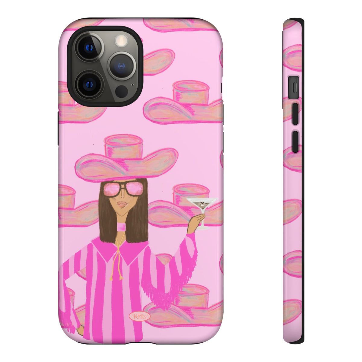 Cocktail Cowgirl Tough Case for iPhone - Pink