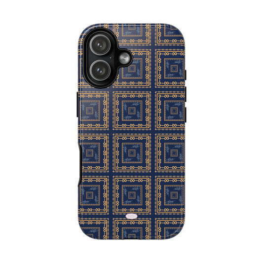 Navy & Gold Horsebit Tough Case