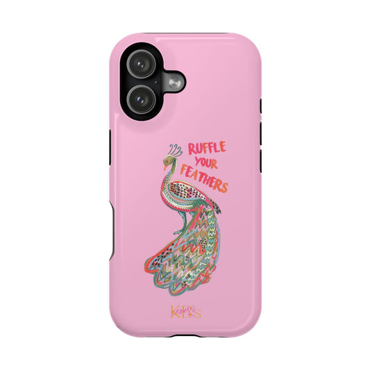 Ruffle Your Feathers Mag Safe Case - Pink