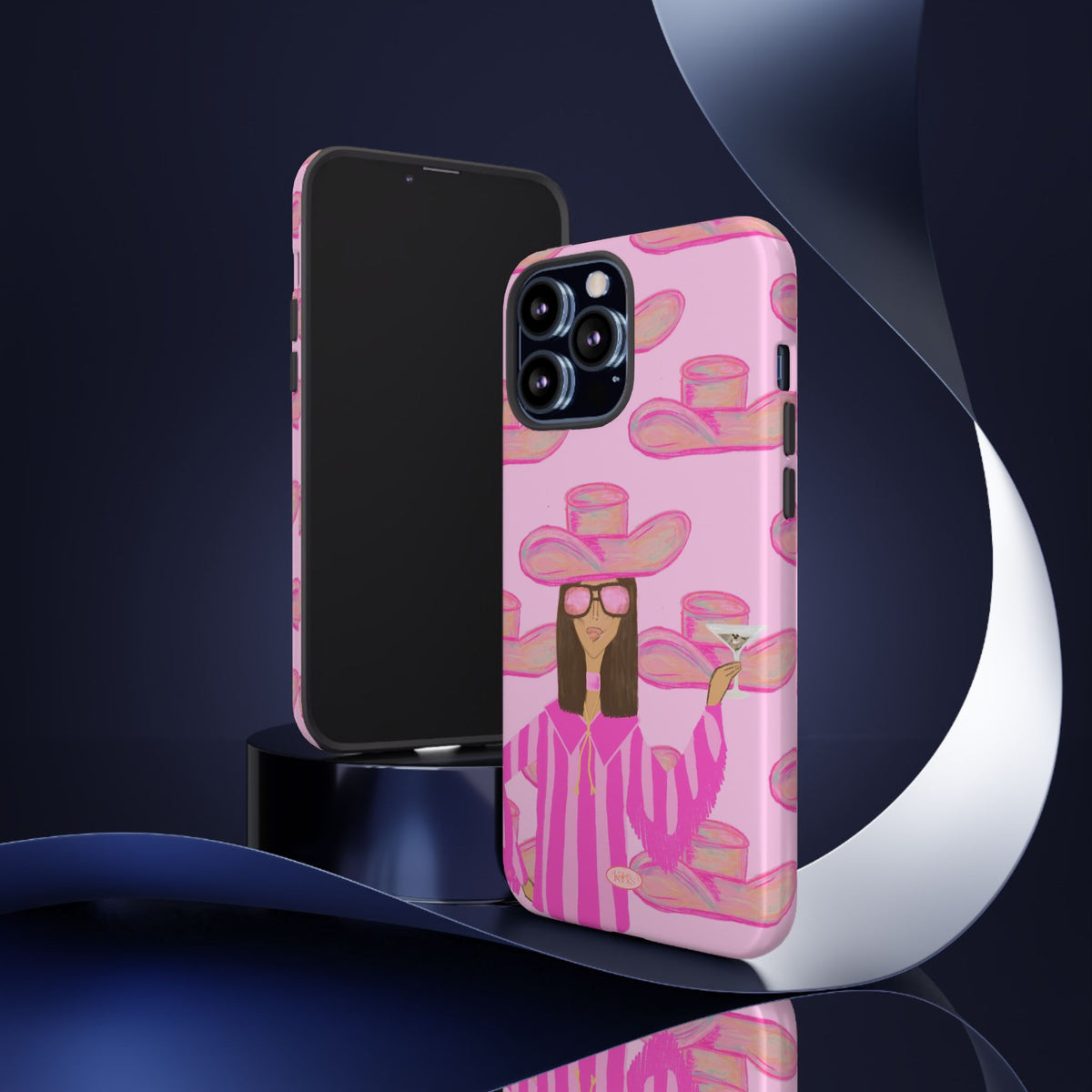 Cocktail Cowgirl Tough Case for iPhone - Pink