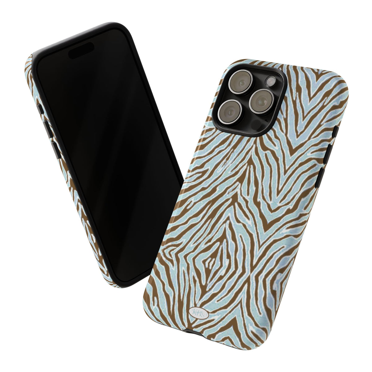 Zebra Bleu Tough Case for iPhone