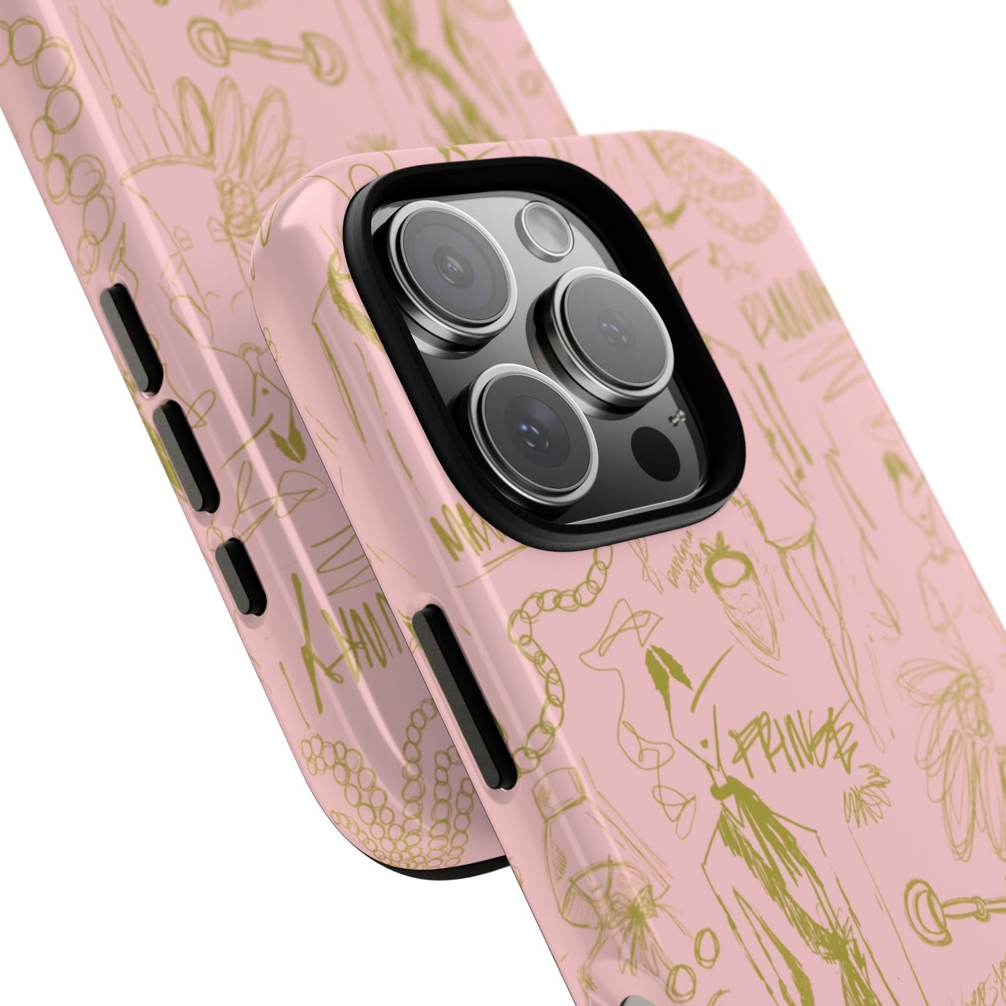 Fashion Sketch Tough Case for iPhone - Pink