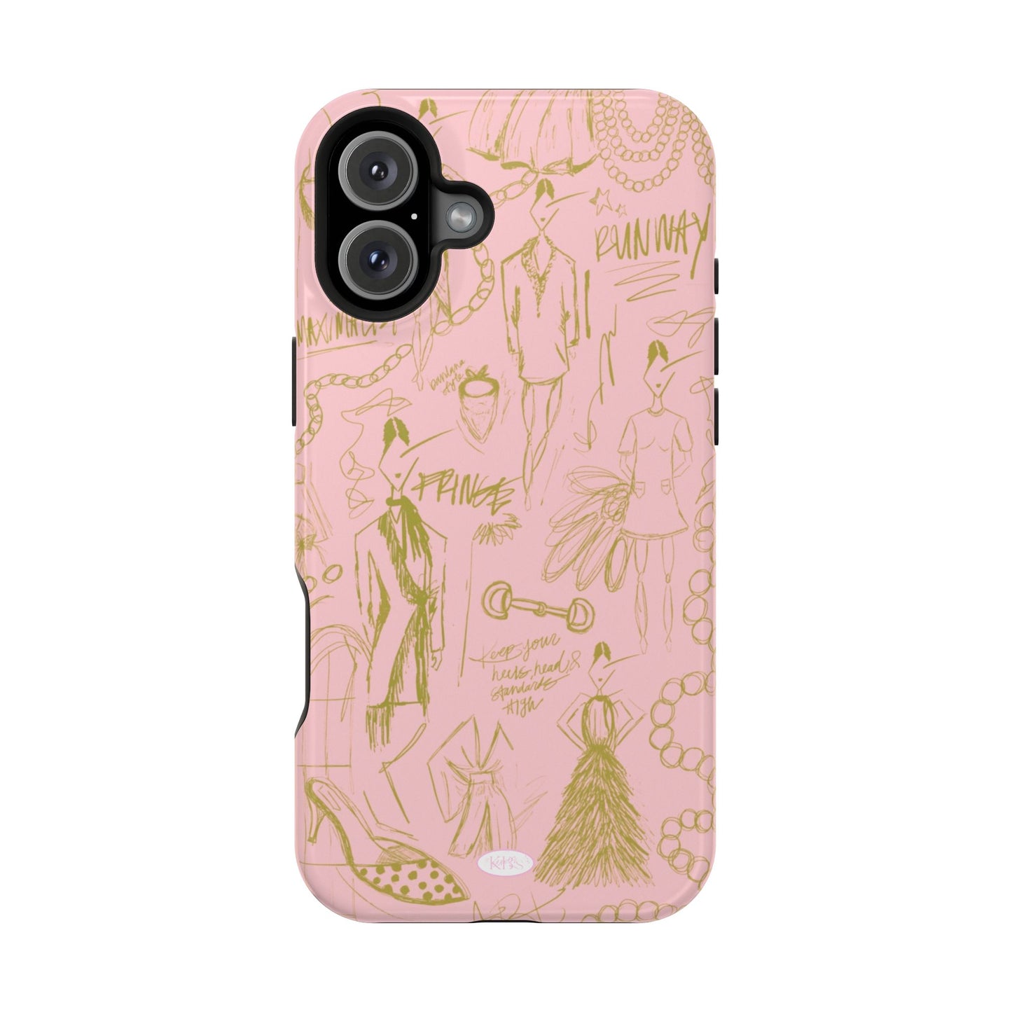 Fashion Sketch Mag Safe Case for iPhone - Pink