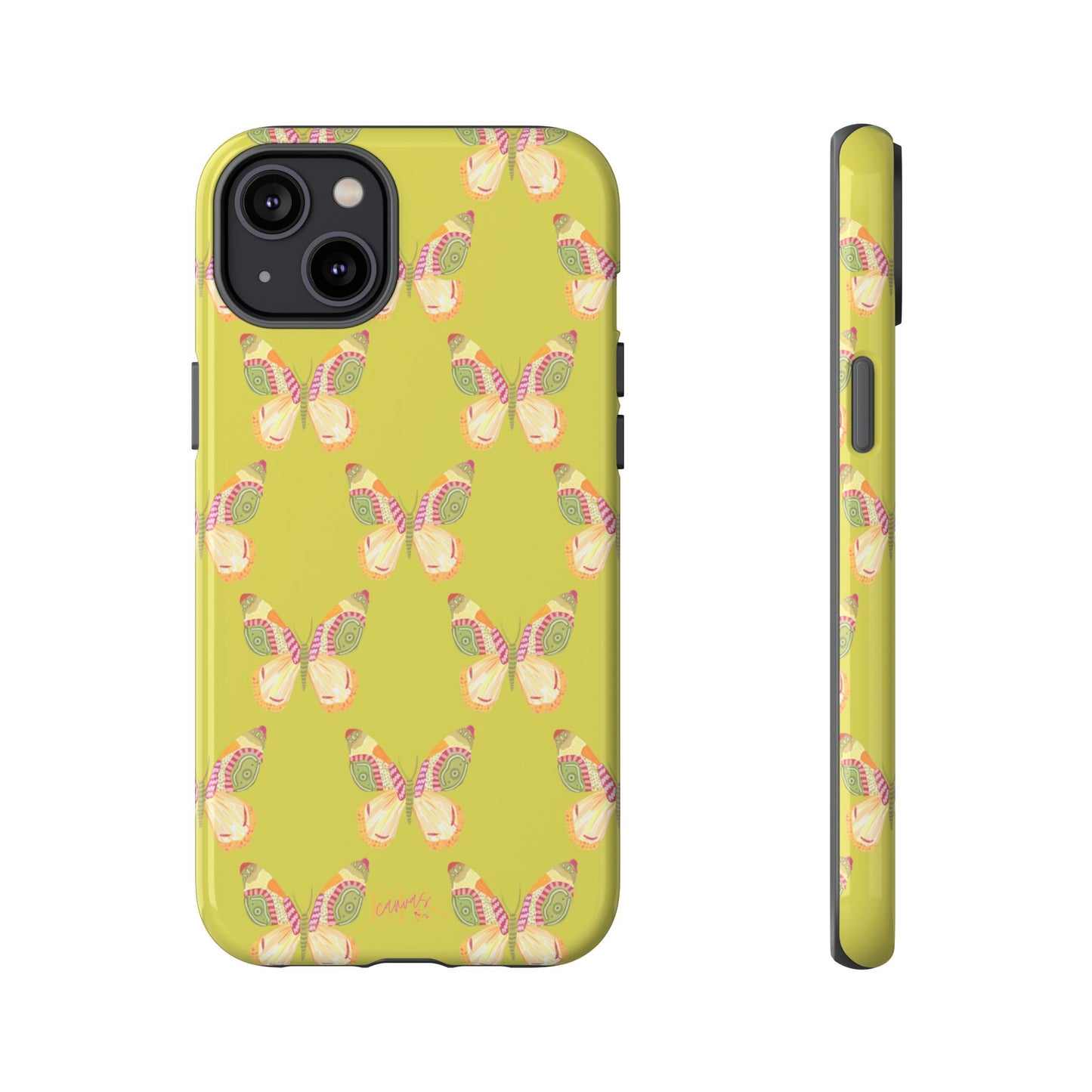 Flutter Pattern Tough Case - Green