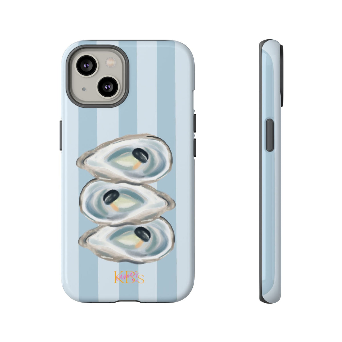Striped Oyster Tough Case - Blue