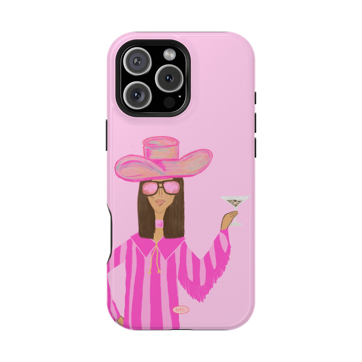 Cocktail Cowgirl Mag Safe Case for iPhone - Pink