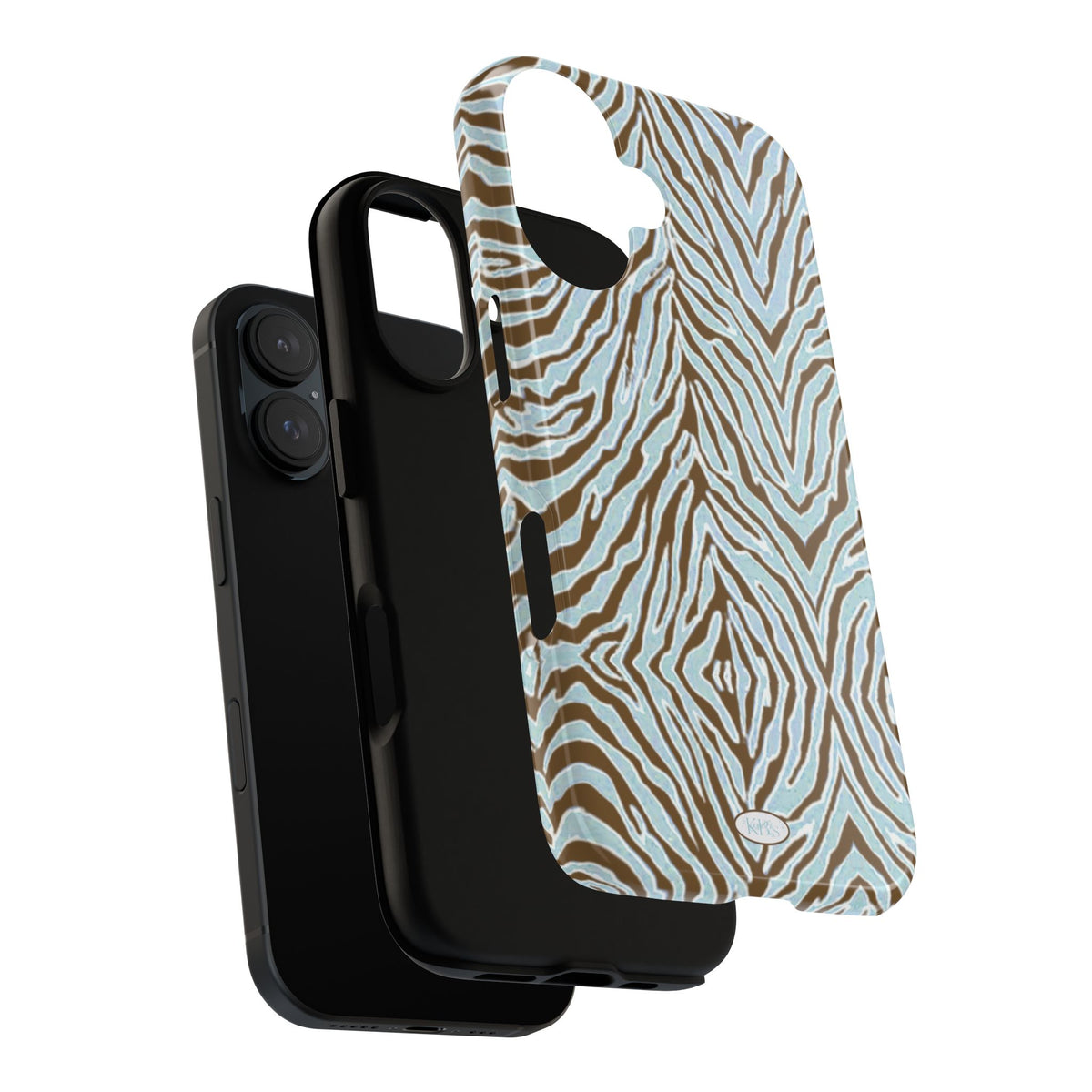 Zebra Bleu Tough Case for iPhone