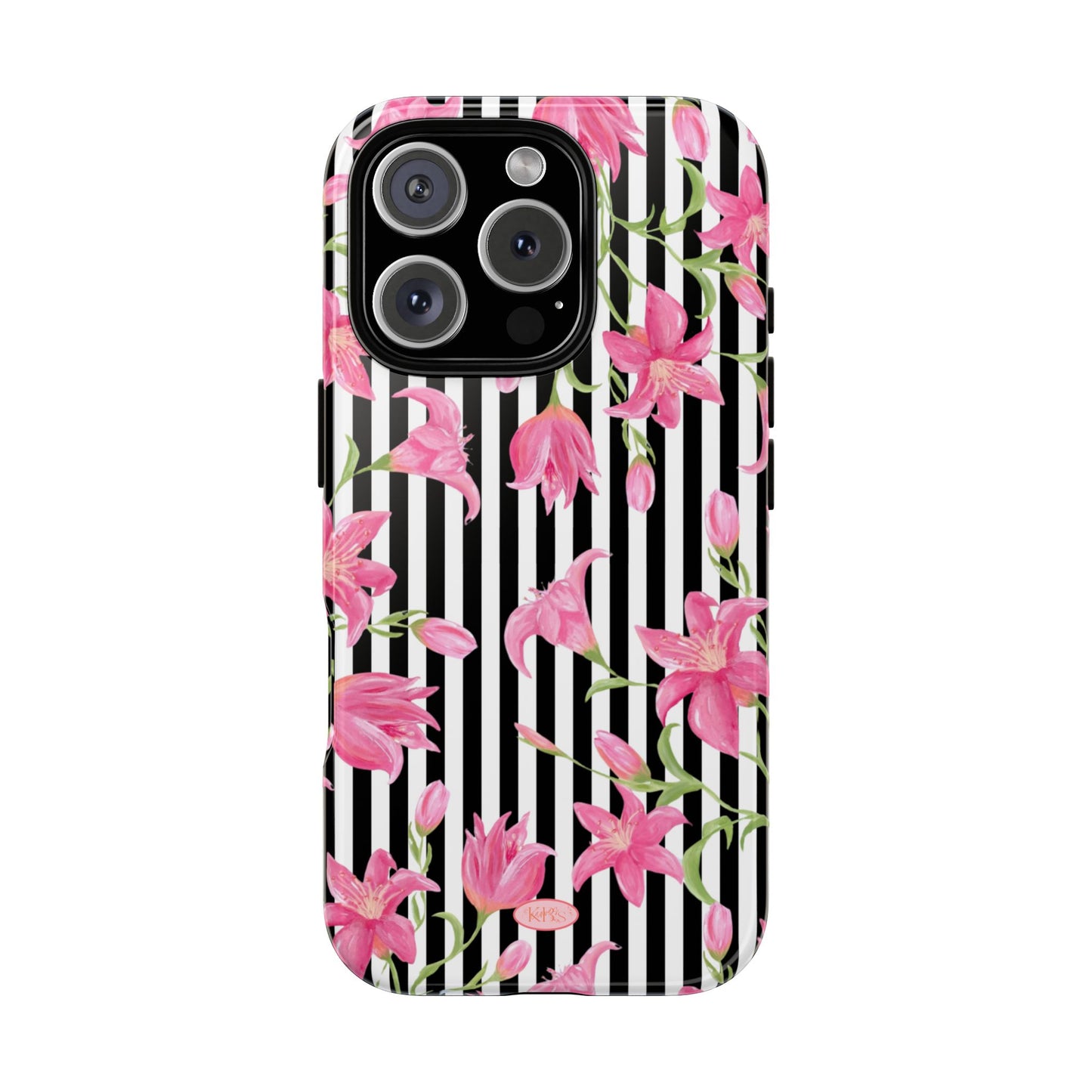 Azalea Stripe Tough Case for iPhone - Black