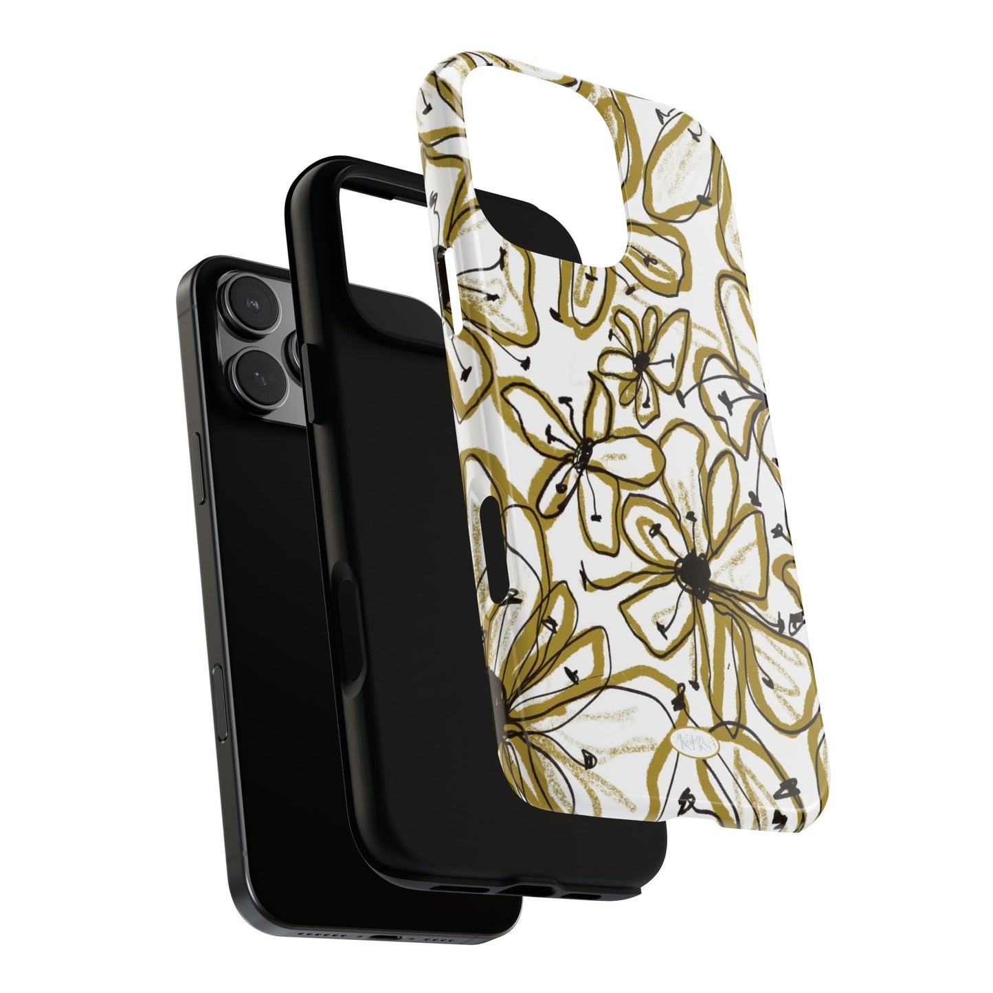 Floral Sketch Tough Case for iPhone