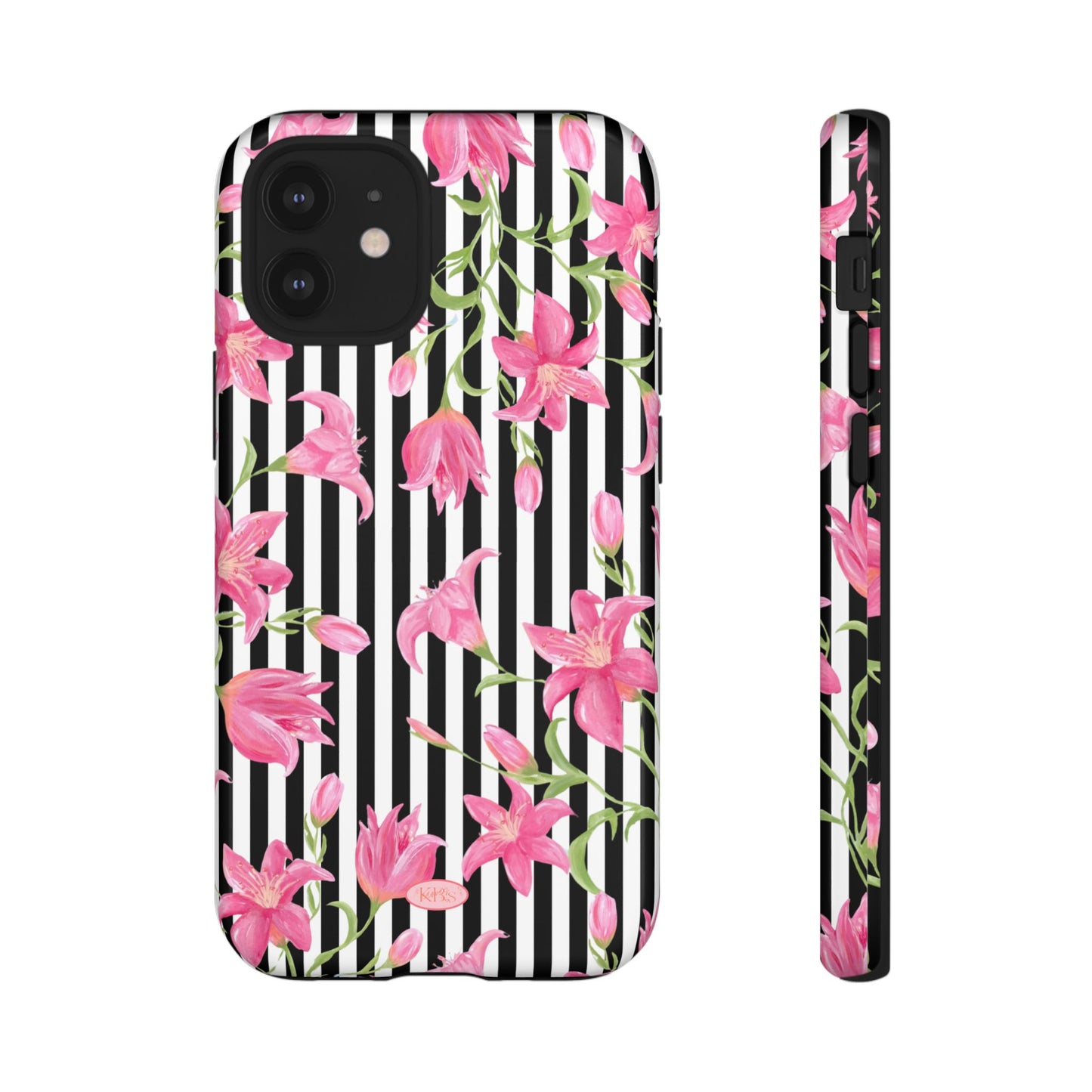 Azalea Stripe Tough Case for iPhone - Black