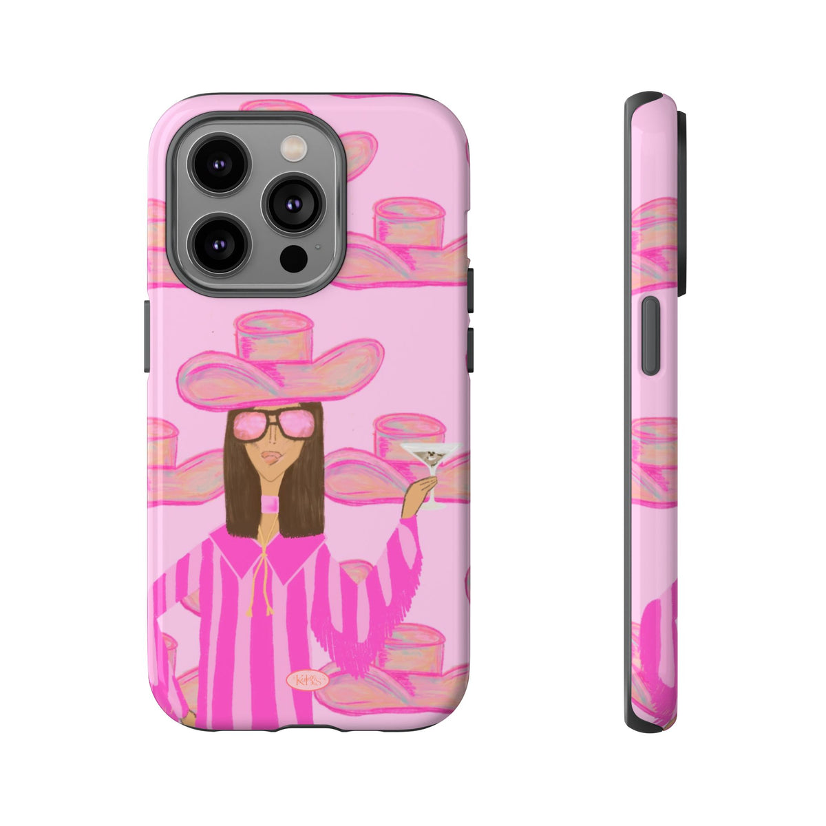 Cocktail Cowgirl Tough Case for iPhone - Pink
