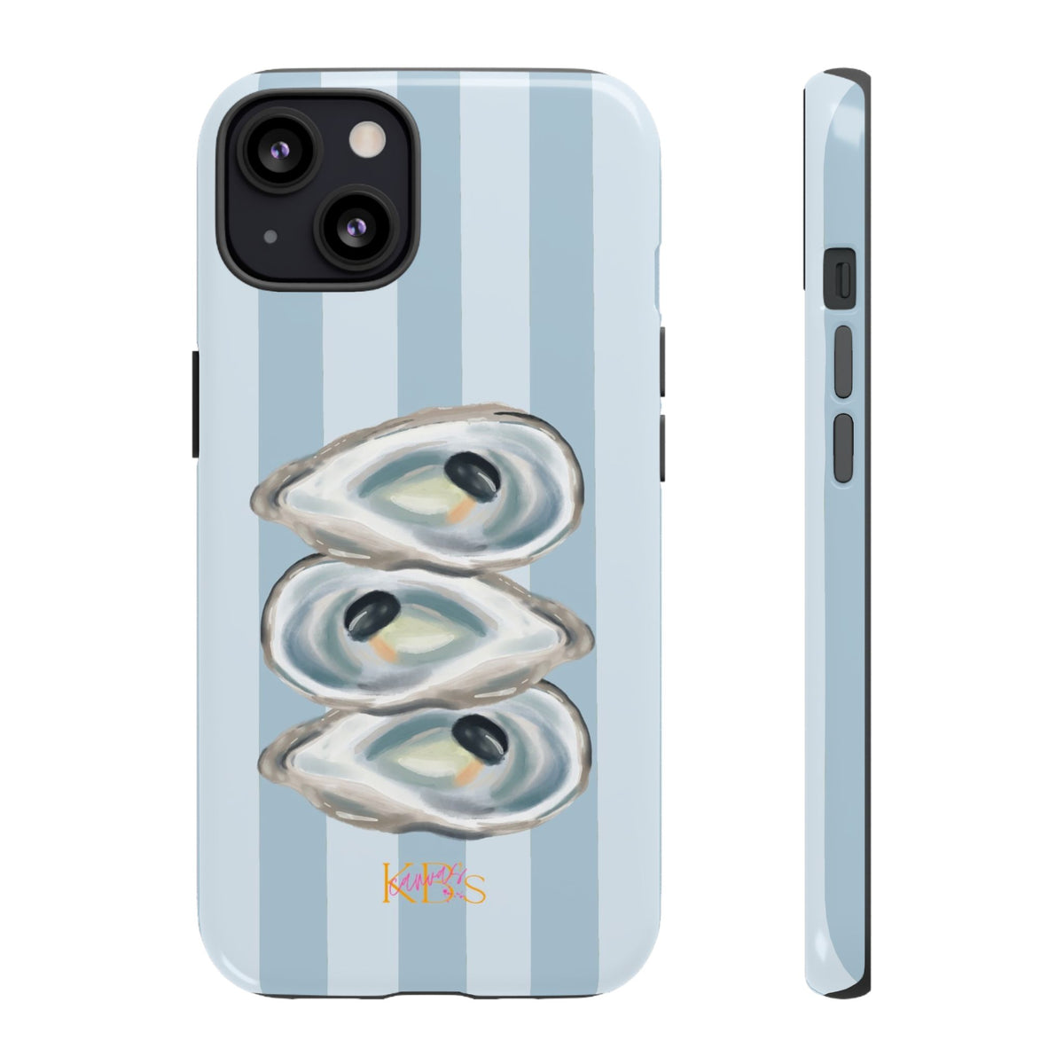 Striped Oyster Tough Case - Blue