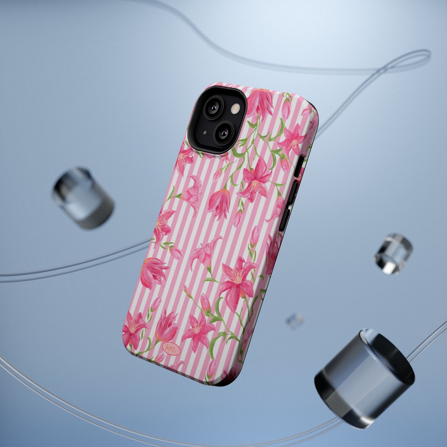Azalea Stripe Mag Safe Case for iPhone - Pink