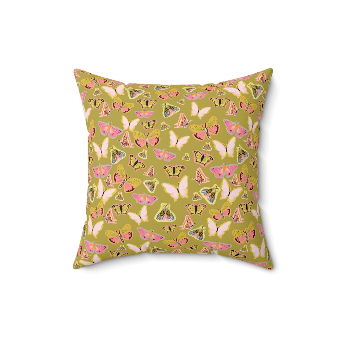 Butterfly Muse Throw Pillow - Green