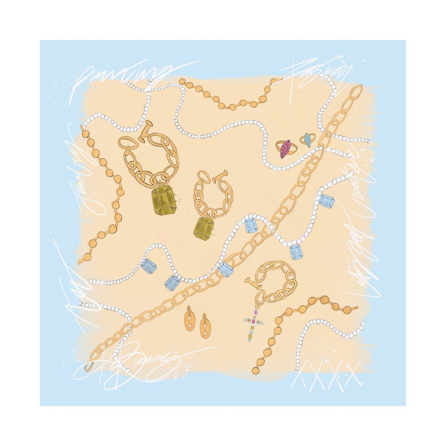 Le Jewel Scarf Photo Print