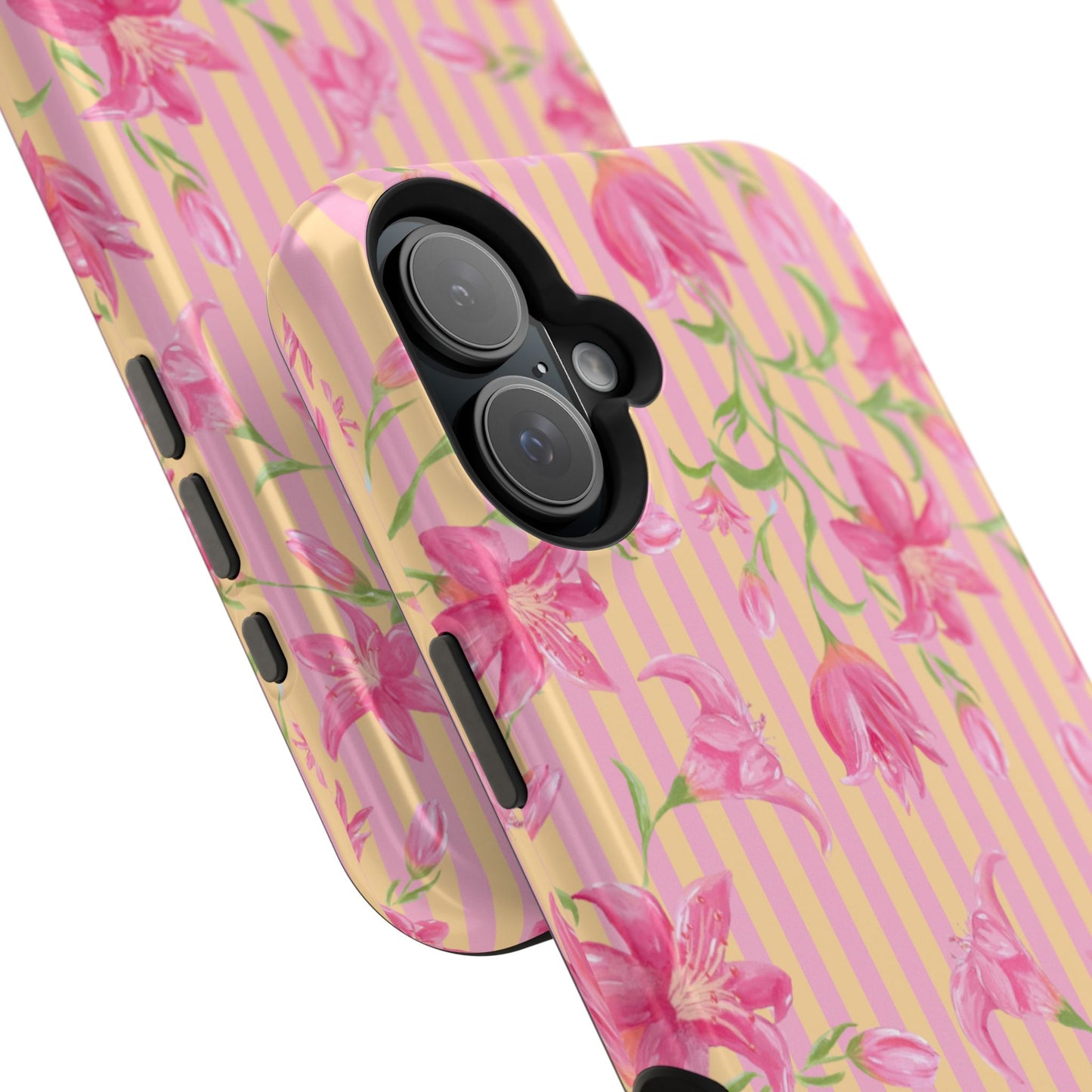 Azalea Stripe Mag Safe Case for iPhone - Pink & Orange