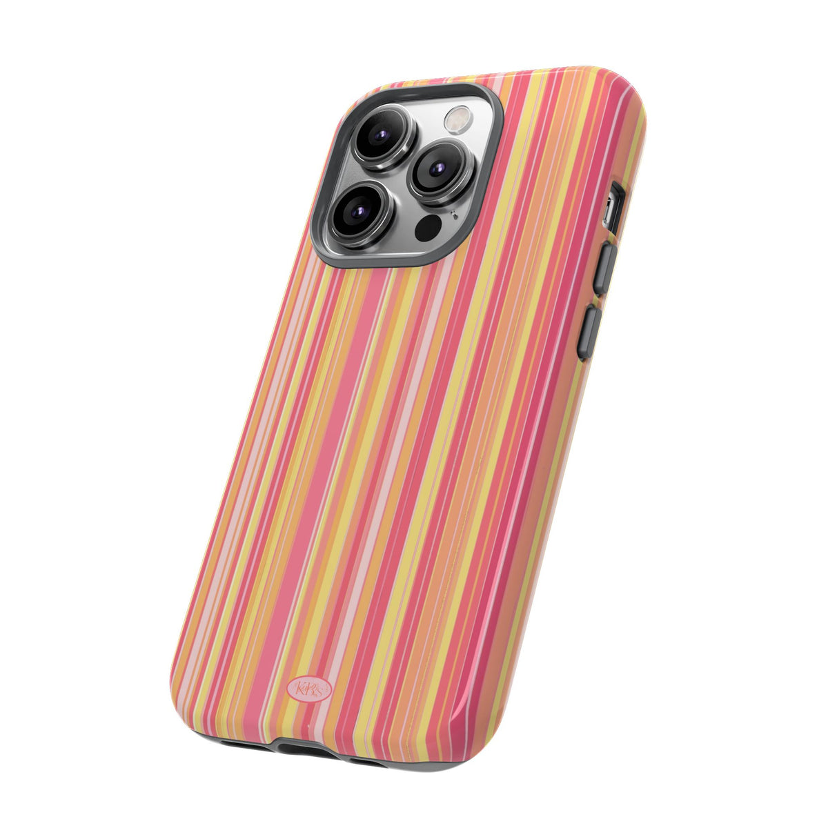Pink Lemonade Stripe Tough Case for iPhone