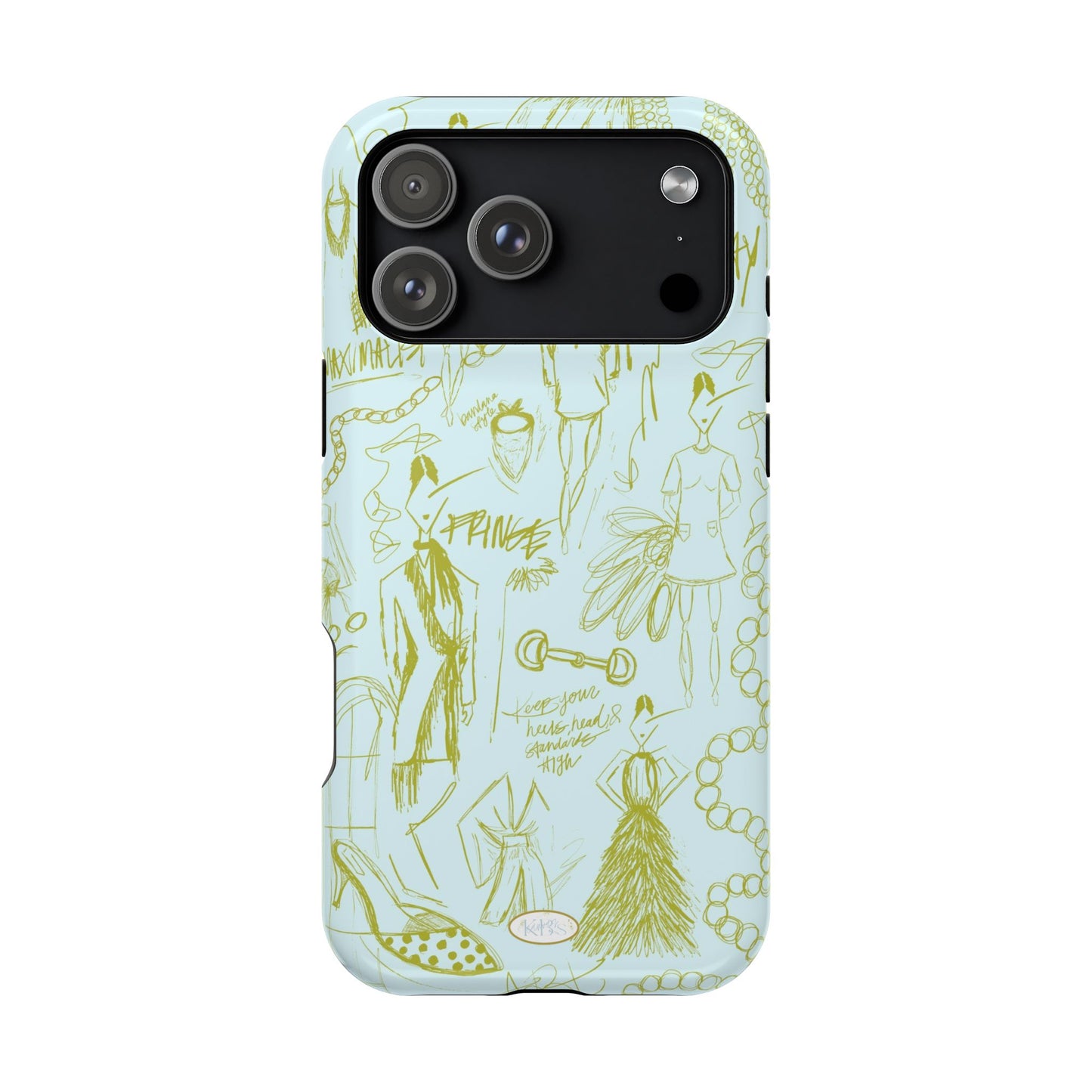 Fashion Sketch Mag Safe Case for iPhone - Blue