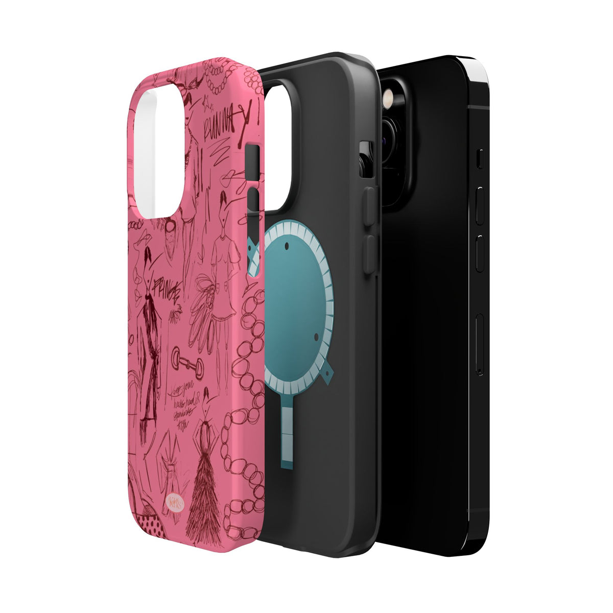Fashion Sketch Mag Safe Case for iPhone - Maroon