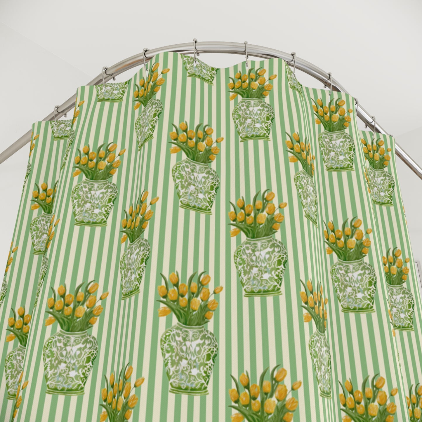 Tulip Haus Pattern Shower Curtain