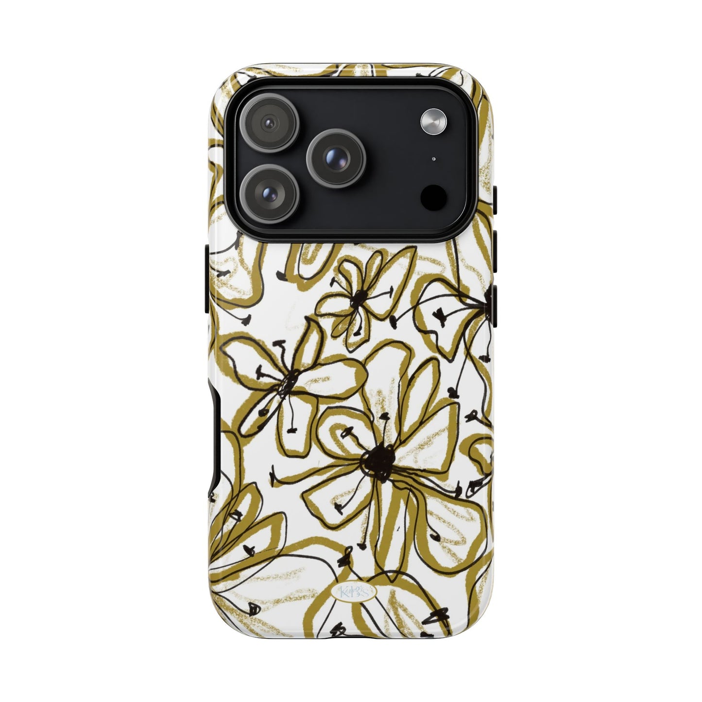 Floral Sketch Tough Case for iPhone