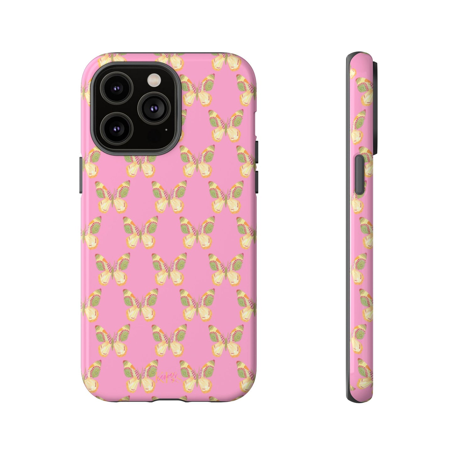 Flutter Pattern Tough Case - Pink