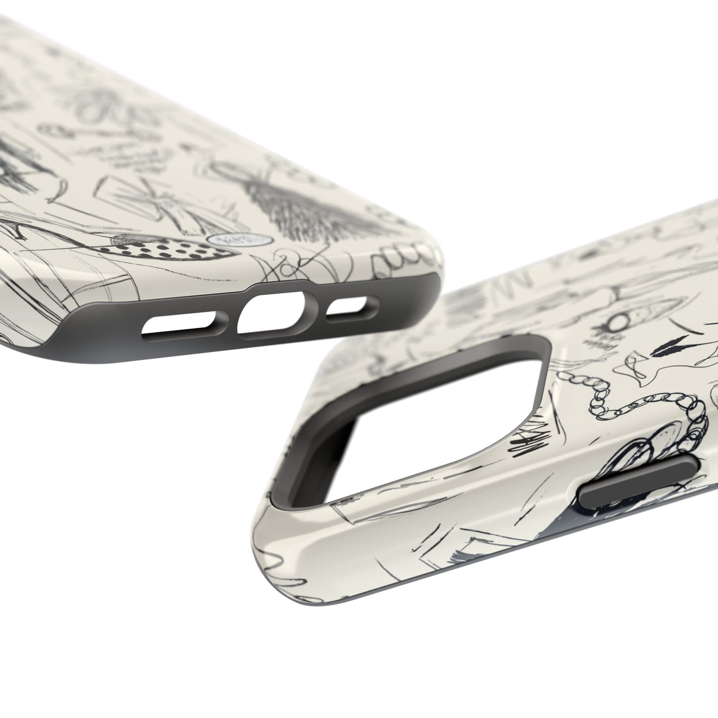 Fashion Sketch Mag Safe Case for iPhone - Black